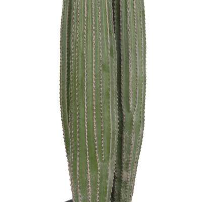 Bimë dekorative sintetike HM4743, kaktus me vazo 62cm, diametër 16cm, jeshile