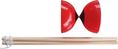 Set diabolo Schildkröt Juggling Set, për fëmijë 6+, i kuq
