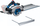 Sharrë rrethore pa kabllo Bosch GKS 18V-57-2 GX, me shinë udhëzuese FSN 440 X, LED, blu