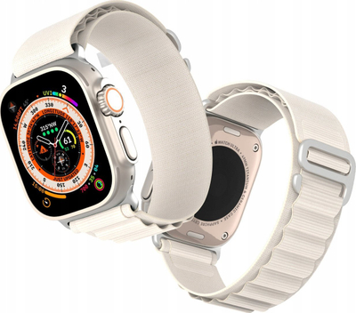 Rrip sportiv Dux Ducis GS Version për Apple Watch, 38 40 41 mm, me kapëse çeliku, i bardhë