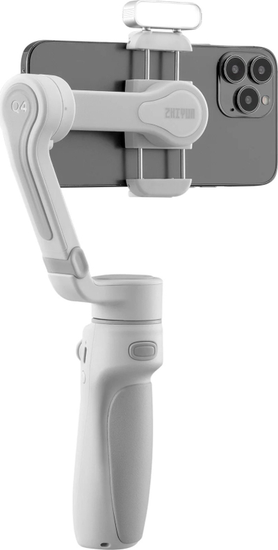 Stabilizues gimbal Zhiyun Smooth Q4, për smartphone, bateri afatgjatë, i bardhë gri