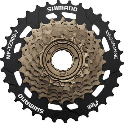 Freewheel biçiklete Shimano MF-TZ500 MegaRange, 7 marshesh, 14-34T, ngjyrë bronzi