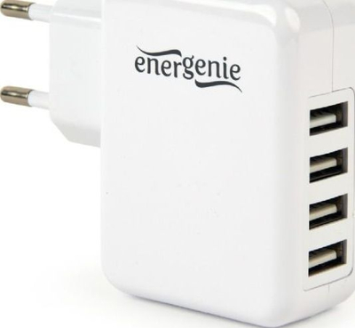 Karikues muri Energenie EG-U4AC-02, 4 porta USB A, 3.1A, i bardhë