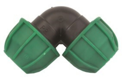 Gypth lidhës këndor Xylem ELBOW 25, 25mm, PN10, jeshil e zi