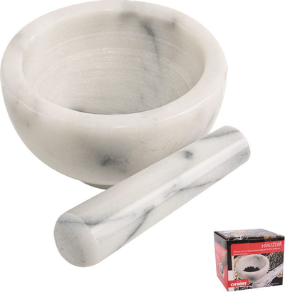 Havan kuzhine Orion Marble, mermer, diametër 11.5 cm, gri