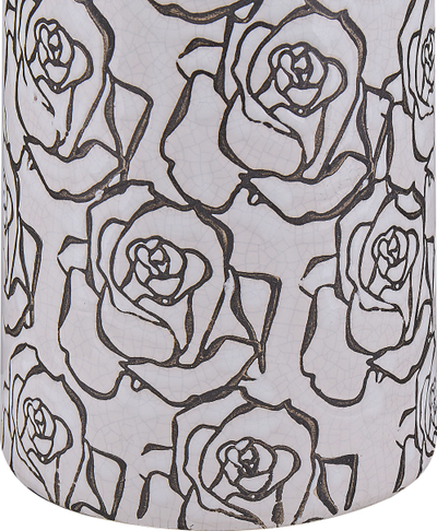 Vazo për zbukurim Beliani ALINDA, stoneware, 26 cm, e bardhë