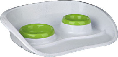 Set tasa plastikë për kafshë Trixie, 2 copë, me tabaka, 46×11×30 cm
