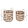 Set korbë dekorative 2-pjesësh Φ36x32-40Hcm (HM7846.01), bardhë