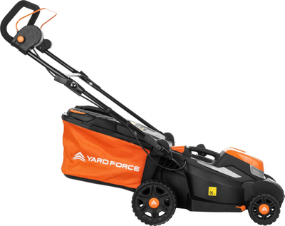 Kositëse bari Yard Force LM C34A-EU, bateri, gjerësi prerjeje 34 cm, portokalli e zezë