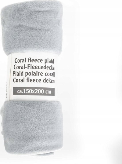 Batanije Granna Coral Fleece, 150x200 cm, mikrofibër, gri e çelët