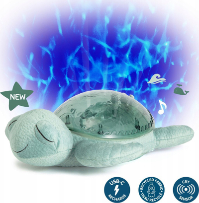 Dritë nate Cloud B Tranquil Turtle, проектор со океански бранови, USB C, зелена