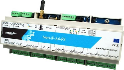 Панел аларм Ropam NEO-IP-64-PS-D12M, 64 зони, IP, бел