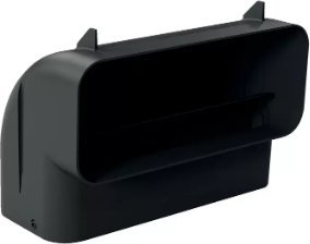 Aksesor ventilimi Bosch HEZ9VDSB3, kthesë vertikale 90°, 222 x 89 mm, ngjyrë e zezë
