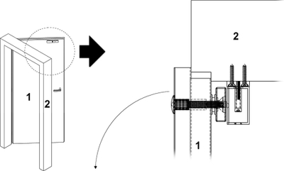 Bllokues elektromagnetik Dahua ASF280A-V1, për dyer sigurie, metalik