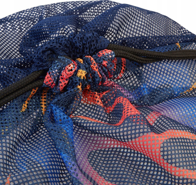 Çantë rrjete Speedo Equip Mesh Pool Bag Flames, 35L, për pishinë, blu me flakë