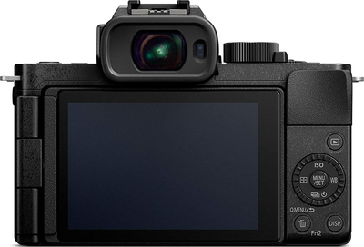 Aparat fotografik mirrorless Panasonic Lumix G100, 20.3MP, 4K, me dy objektiva 12-32mm dhe 35-100mm, i zi