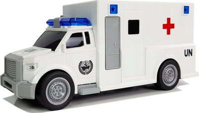 Lojë me Ambulancë me fërkim, 1:20, me dritë edhe zë, e bardhë