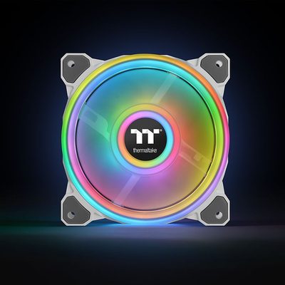 Set ftohësish PC Thermaltake Riing Quad 12 RGB, 3x120mm, me HUB, të bardhë