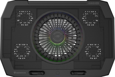 Cooling pad për laptop Genesis Oxid 850 RGB NHG-1858, 17.3\", 5 frirsa, i zi
