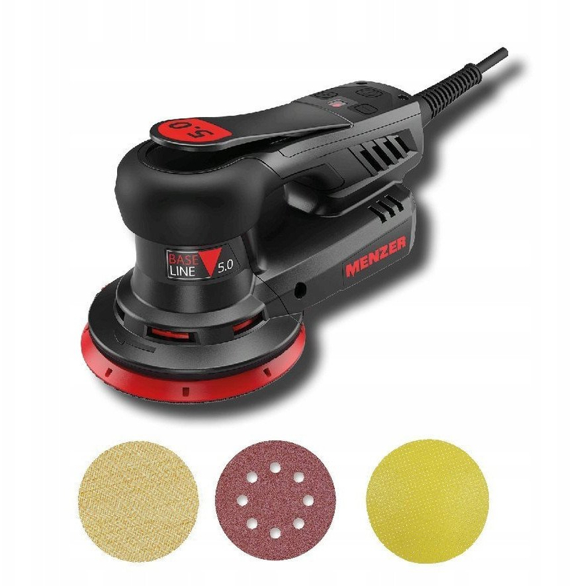 Lëmues orbital Menzer ETS 125 2.5, 125mm, elektrik, i kuq
