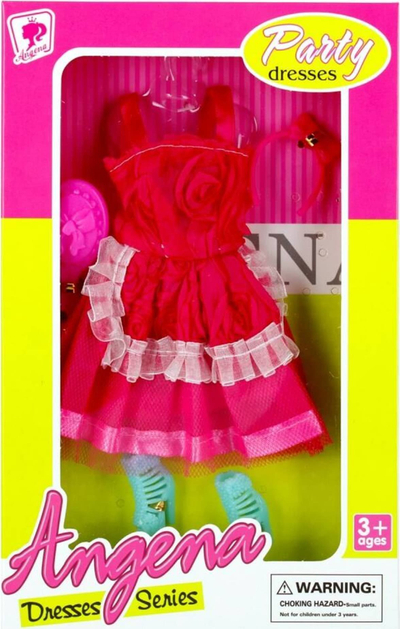 Set veshje për kukulla Mega Creative DOLL OUTFIT, fustan dhe aksesorë, për kukulla 15 cm, shumëngjyrësh