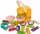 Set plasteline MEGA CREATIVE 544111, me aksesorë, shumëngjyrëshe