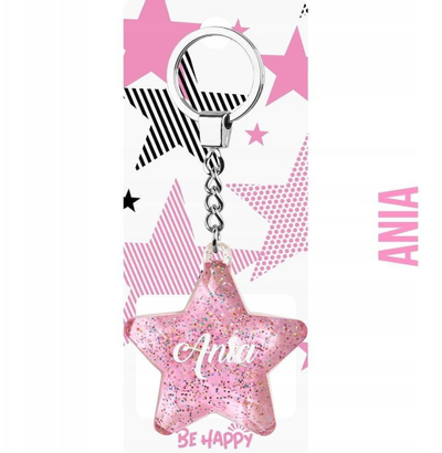 Varëse çelsash Ania Star, me yll, pastel me shkëlqim