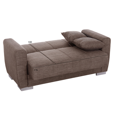Divan-krevat HM3241.02, 2-vendësh, 150x84x88cm, bezhë