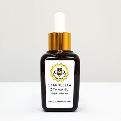 Vaj fytyre Miodowa Mydlarnia Black Cumin me Tamanu, 30ml, për lëkurë me akne