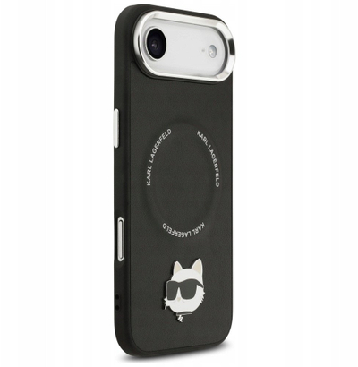 Mbulesë telefoni Karl Lagerfeld Leather MagSafe, për iPhone 17 Air Pro, lëkurë, e zezë