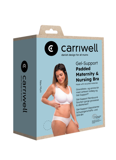 Shtrecë gjidhënieje Carriwell Seamless Push Up, GelWire, madhësia L, e bardhë