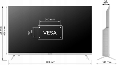 TV KIVI LED 32H760QW, 32", Smart Android TV, HD, i bardhë