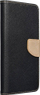 Kapak libri Fancy për Xiaomi Redmi 10, me xhepa kartash, me magnet, i zi me bezhë
