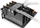 Lidhës ftohës për GPU Thermaltake Pacific VGA Bridge Quad G1/4, për 4 karta grafike, i zi