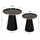 Set Beng 2 tavolina kafe Φ50&Φ40cm (HM9920), zezë