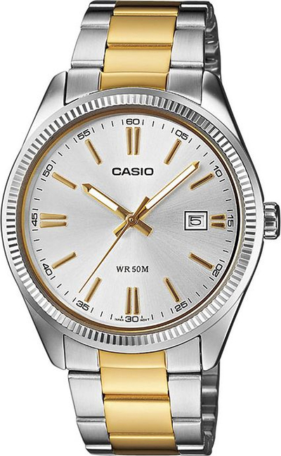 Рачен часовник Casio MTP-1302PSG-7AVEF, кварцен, 39mm, сребрен