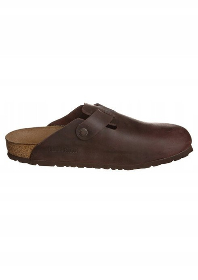 Sandale Birkenstock Boston, lëkurë nubuck, shollë ortopedike, kafe