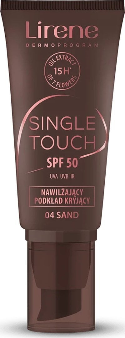 Fondatinë Lirene SINGLE TOUCH Moisturizing Covering Foundation SPF 50, 30 ml, hidratim, mbulim i plotë