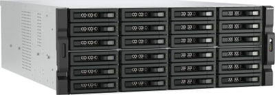 Kabinë magazinimi QNAP TL-R2400PES-RP, 24 slote SATA HDD SSD, PCIe, e zezë