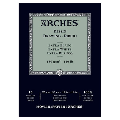 Bllok vizatimi Arches Drawing, 26 x 36 cm, 180 g/m², i bardhë