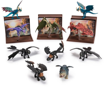 Figurë koleksionuese Cool Maker How to Train Your Dragon, me kartë dhe bazament për me e vu në ekspozim, shumëngjyrëshe