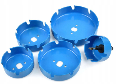 Set sharra rrethore për dru Hole Saw, 64–127mm, 5 copë, me karbid