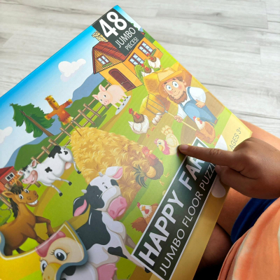 Puzzle Jumbo Ferma, 48 copa, 90 x 60 cm, shumëngjyrësh