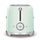 Thekëse buke SMEG 50's Style TSF02PGEU, 1500 W, 4 copë, e gjelbër pastel