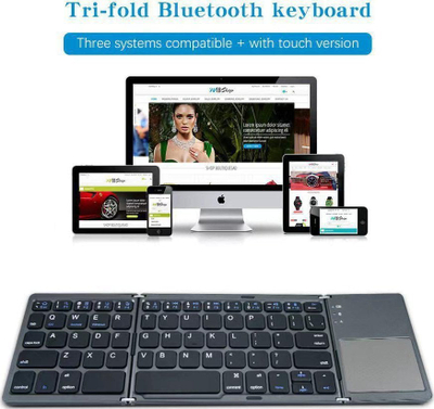 Tastierë Bluetooth CoreParts MSPP8044, e palosshme, për me marrë me vete, e zezë