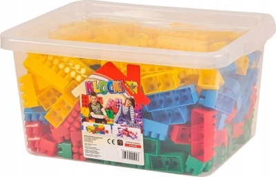 Lodër ndërtimi Blocks in a container, 345 copë, në kuti plastike, shumëngjyrëshe