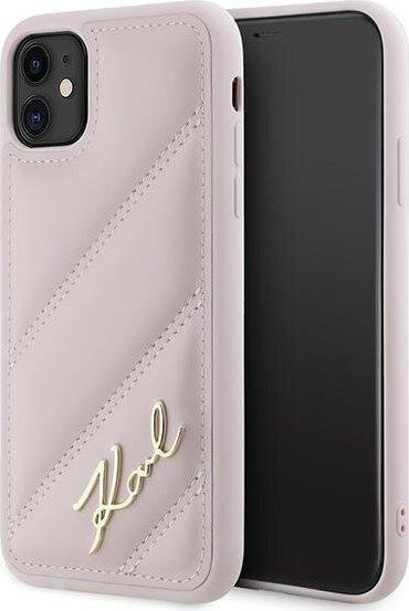 Mbulesë telefoni Karl Lagerfeld KLHCN61PQDSMGP, për iPhone 11 XR 6.1", Hardcase, rozë