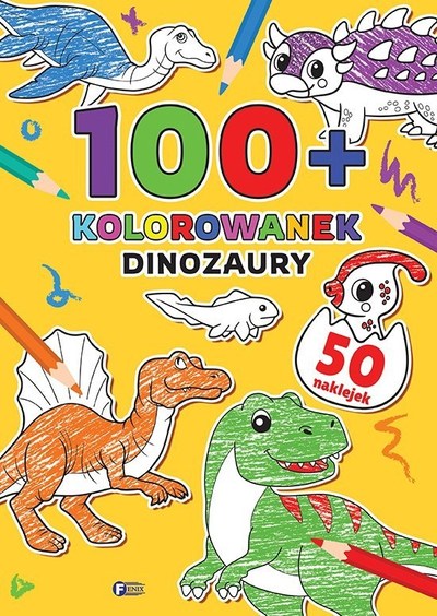 Libër ngjyrosës me dinosaurë, mbi 100 faqe, për fëmijë, shumëngjyrësh