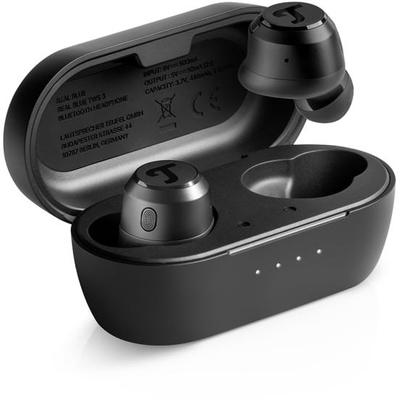 Kufje wireless Real Blue Tws 3, ANC, Bluetooth 5.3, të zeza