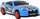 Makinë sportive me pult Leantoys, shkalla 1:24, rrota që ndërrohen, blu